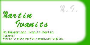 martin ivanits business card